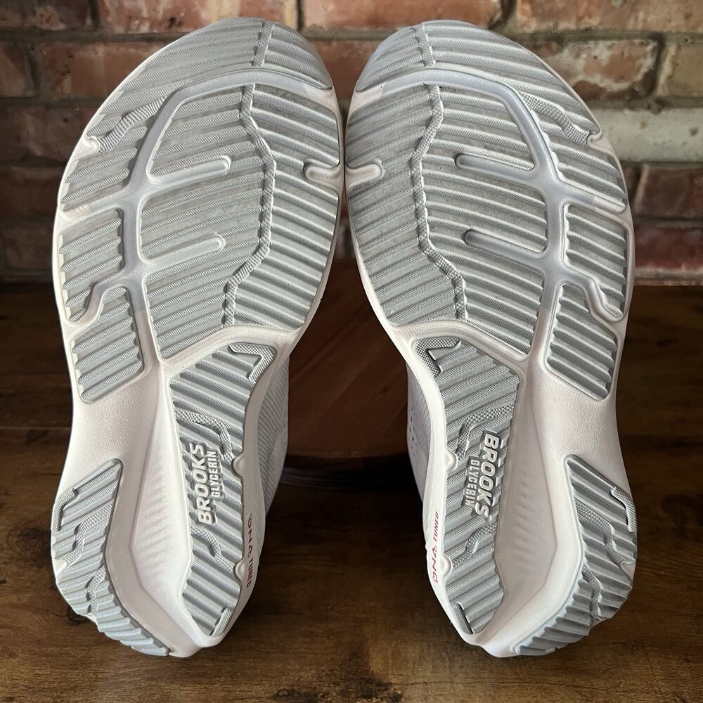 Brooks Glycerin 23 Womens 12 White Pink Cushioned Running Walking Shoes Sneakers - Picture 15 of 16